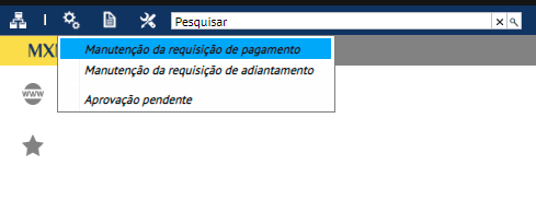 Manutenção da requisição de pagamento